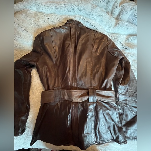 Zara Basic leather utility jacket size S - Picture 2 of 5